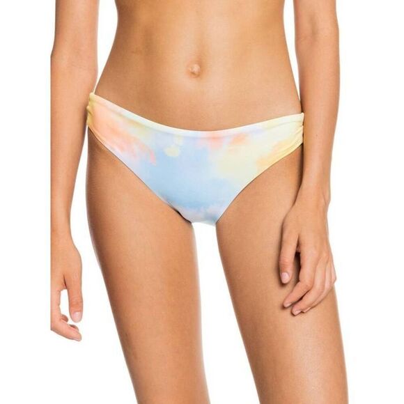 Roxy Beach Classics Cheeky High Leg Bottoms in Rainbow Cloud Wash - Picture 4 of 5